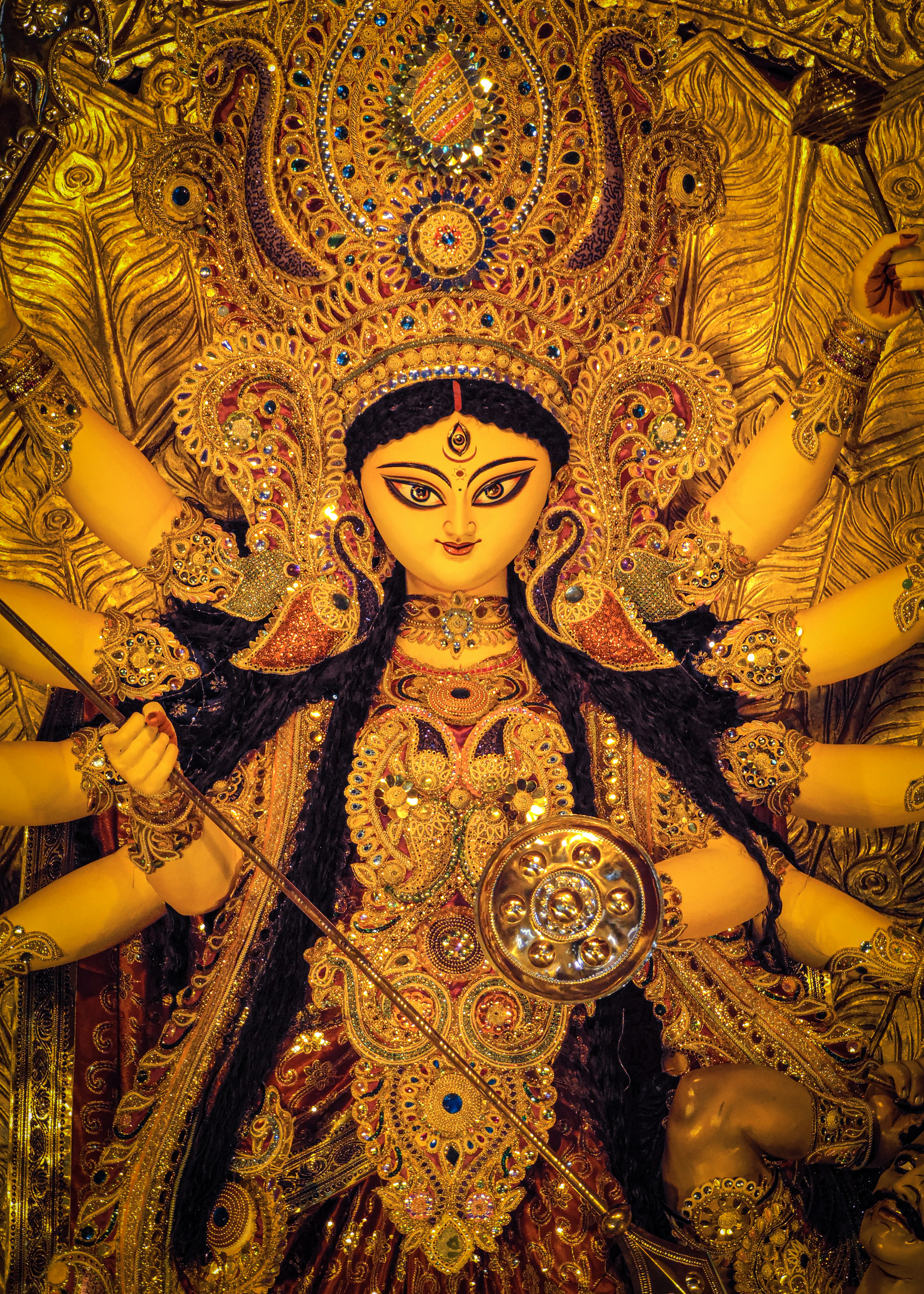 Durga idol close-up
